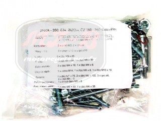 JAWA 350  6V SCHRAUBE SATZ F.MOTORGEHAUSE