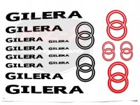 GILERA UNIVERSAL AUFKLEBER IM SATZ GILERA SCHWARZ-ROT