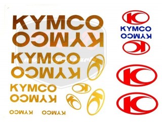 KYMCO UNIVERSAL AUFKLEBER IM SATZ KYMCO GOLD