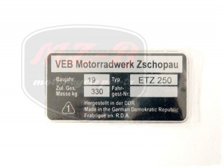 ETZ 250 TYPSCHILD /ETZ250/
