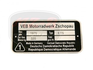 MZ/ETS UNIVERSAL TYPSCHILD /ETS/