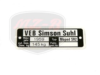SIMSON SR2 TYPSCHILD /SR2/
