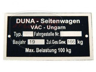 PANNONIA DUNA TYPSCHILD SEITENWAGEN /EXP/