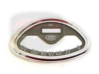 JAWA 250 TACHOMETER GLAS+ABDECKUNG /120 KM/H/