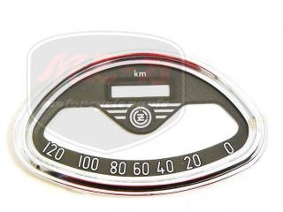 JAWA 250 TACHOMETER GLAS+ABDECKUNG CZ /120 KM/H/