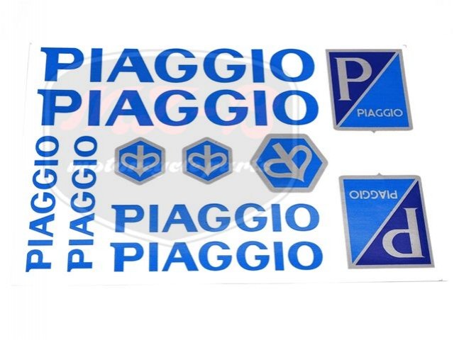 PIAGGIO UNIVERSAL AUFKLEBER IM SATZ PIAGGIO BLAU PIAGGIO UNIVERSAL AUFKLEBER IM SATZ PIAGGIO BLAU