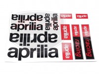 APRILIA UNIVERSAL AUFKLEBER IM SATZ APRILIA SCHWARZ