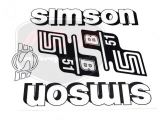 SIMSON 51 AUFKLEBER SATZ B51 WEIß