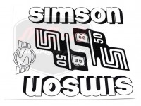 SIMSON 50 AUFKLEBER IM SATZ S50B WEIß