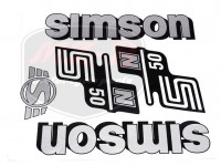 SIMSON 50 AUFKLEBER SATZ N50 SILBER
