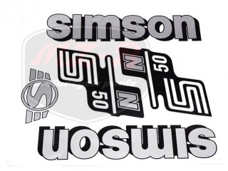 SIMSON 50 AUFKLEBER SATZ N50 SILBER