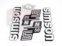 SIMSON 50 AUFKLEBER SATZ N50 WEIß