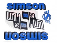 SIMSON 50 AUFKLEBER SATZ S50B BLAU