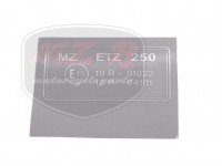 ETZ 250 AUFKLEBER