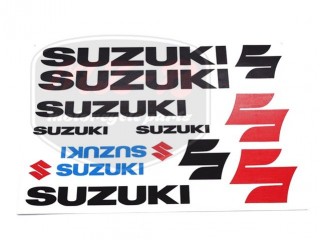 SUZUKI UNIVERSAL AUFKLEBER SATZ SUZUKI SCHWARZ
