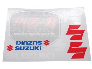 SUZUKI UNIVERSAL AUFKLEBER SATZ SUZUKI WEIß