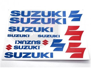 SUZUKI UNIVERSAL AUFKLEBER SATZ SUZUKI /BLAU/
