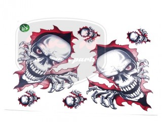 EGYÉB UNIVERSAL AUFKLEBER-SET TOTENKOPF /6 STÜCK/