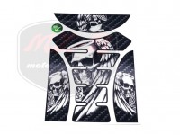 EGYÉB UNIVERSAL AUFKLEBER TANKPAD TOTENKOPF SILBER